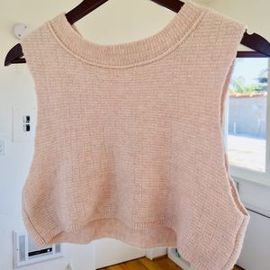 Free People Sleeveless Sweater Crop Top in Medium